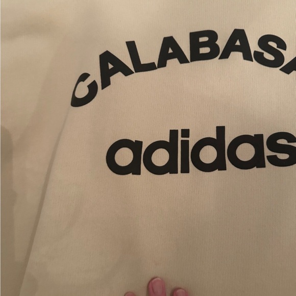 Mens Cream Colored Calabasas Adidas Nude Off White Colored Sweater - Picture 4 of 6